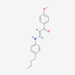 molecular formula C20H23NO2 B397373 3-[(4-Butylphenyl)imino]-1-(4-methoxyphenyl)-1-propen-1-ol 