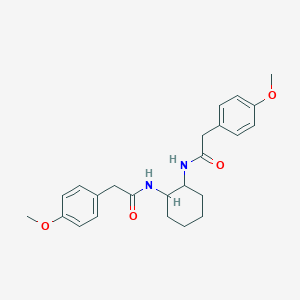 molecular formula C24H30N2O4 B3973833 2-(4-methoxyphenyl)-N-[2-[[2-(4-methoxyphenyl)acetyl]amino]cyclohexyl]acetamide 