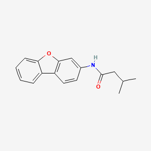 molecular formula C17H17NO2 B3973841 N-Dibenzofuran-3-yl-3-methyl-butyramide 