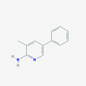 molecular formula C12H12N2 B039739 2-Amino-3-methyl-5-phenylpyridine CAS No. 114042-03-4