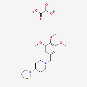 molecular formula C21H32N2O7 B3974029 Oxalic acid;4-pyrrolidin-1-yl-1-[(3,4,5-trimethoxyphenyl)methyl]piperidine 