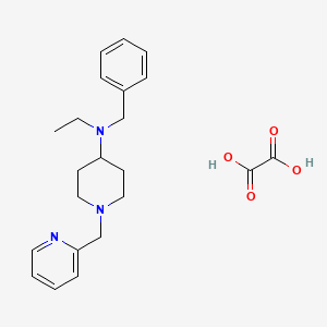 molecular formula C22H29N3O4 B3974259 N-benzyl-N-ethyl-1-(pyridin-2-ylmethyl)piperidin-4-amine;oxalic acid 