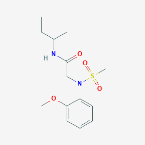 molecular formula C14H22N2O4S B3974397 N-butan-2-yl-2-(2-methoxy-N-methylsulfonylanilino)acetamide 
