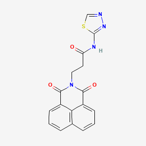 molecular formula C17H12N4O3S B3974408 3-(1,3-dioxobenzo[de]isoquinolin-2-yl)-N-(1,3,4-thiadiazol-2-yl)propanamide 