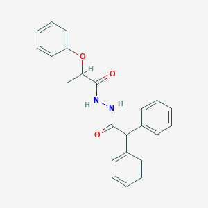 molecular formula C23H22N2O3 B397443 N'-(2,2-diphenylacetyl)-2-phenoxypropanehydrazide 