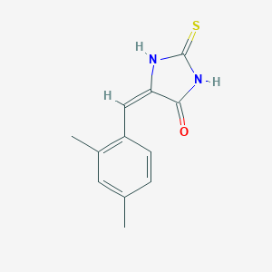 molecular formula C12H12N2OS B397452 (5E)-5-[(2,4-dimethylphenyl)methylidene]-2-sulfanylideneimidazolidin-4-one 