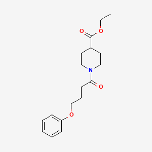 molecular formula C18H25NO4 B3974552 Ethyl 1-(4-phenoxybutanoyl)piperidine-4-carboxylate 