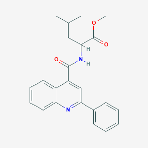 molecular formula C23H24N2O3 B3974560 methyl N-[(2-phenylquinolin-4-yl)carbonyl]leucinate 