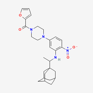 molecular formula C27H34N4O4 B3974610 N-[1-(ADAMANTAN-1-YL)ETHYL]-5-[4-(FURAN-2-CARBONYL)PIPERAZIN-1-YL]-2-NITROANILINE 
