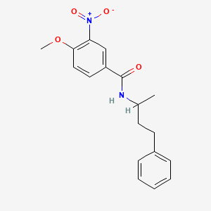 molecular formula C18H20N2O4 B3974625 4-methoxy-3-nitro-N-(4-phenylbutan-2-yl)benzamide 