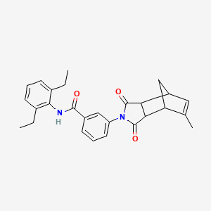 molecular formula C27H28N2O3 B3974650 N-(2,6-diethylphenyl)-3-(8-methyl-3,5-dioxo-4-azatricyclo[5.2.1.02,6]dec-8-en-4-yl)benzamide 