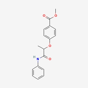 molecular formula C17H17NO4 B3974670 Methyl 4-(1-anilino-1-oxopropan-2-yl)oxybenzoate 