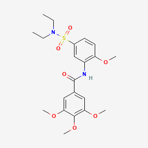 molecular formula C21H28N2O7S B3974739 N-[5-(diethylsulfamoyl)-2-methoxyphenyl]-3,4,5-trimethoxybenzamide 
