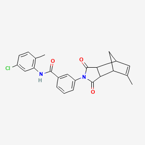 molecular formula C24H21ClN2O3 B3974819 N-(5-chloro-2-methylphenyl)-3-(5-methyl-1,3-dioxo-1,3,3a,4,7,7a-hexahydro-2H-4,7-methanoisoindol-2-yl)benzamide 