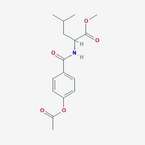 molecular formula C16H21NO5 B3974902 methyl N-{[4-(acetyloxy)phenyl]carbonyl}leucinate 