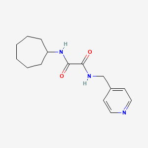 molecular formula C15H21N3O2 B3974904 N'-cycloheptyl-N-(pyridin-4-ylmethyl)oxamide 
