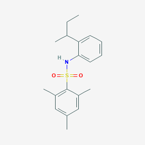 molecular formula C19H25NO2S B3974906 N-[2-(SEC-BUTYL)PHENYL]-2,4,6-TRIMETHYL-1-BENZENESULFONAMIDE 