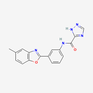 molecular formula C17H13N5O2 B3974911 N-[3-(5-methyl-1,3-benzoxazol-2-yl)phenyl]-1H-1,2,4-triazole-5-carboxamide 