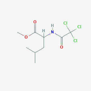 molecular formula C9H14Cl3NO3 B3974933 methyl 4-methyl-2-[(2,2,2-trichloroacetyl)amino]pentanoate 