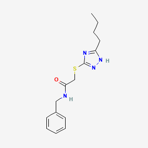 molecular formula C15H20N4OS B3974953 N~1~-BENZYL-2-[(5-BUTYL-4H-1,2,4-TRIAZOL-3-YL)SULFANYL]ACETAMIDE 