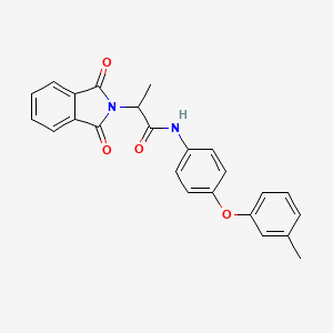 molecular formula C24H20N2O4 B3974965 2-(1,3-dioxoisoindol-2-yl)-N-[4-(3-methylphenoxy)phenyl]propanamide 