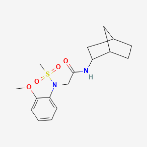 molecular formula C17H24N2O4S B3974986 N-(2-bicyclo[2.2.1]heptanyl)-2-(2-methoxy-N-methylsulfonylanilino)acetamide 
