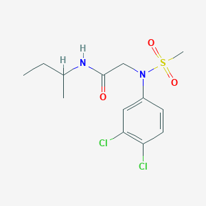 molecular formula C13H18Cl2N2O3S B3975000 N-butan-2-yl-N~2~-(3,4-dichlorophenyl)-N~2~-(methylsulfonyl)glycinamide 