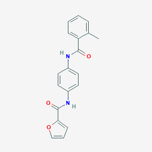 molecular formula C19H16N2O3 B397524 N-{4-[(2-methylbenzoyl)amino]phenyl}-2-furamide 