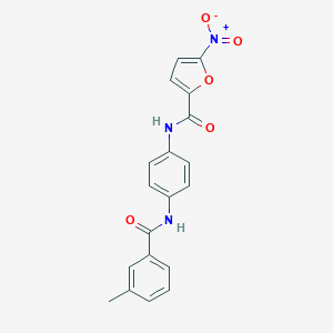 molecular formula C19H15N3O5 B397526 5-nitro-N-{4-[(3-methylbenzoyl)amino]phenyl}-2-furamide 