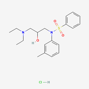 molecular formula C20H29ClN2O3S B3975269 N-[3-(diethylamino)-2-hydroxypropyl]-N-(3-methylphenyl)benzenesulfonamide;hydrochloride 