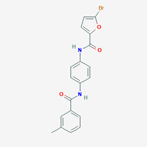 molecular formula C19H15BrN2O3 B397528 5-bromo-N-{4-[(3-methylbenzoyl)amino]phenyl}-2-furamide 