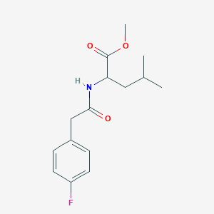 molecular formula C15H20FNO3 B3975439 methyl 2-[2-(4-fluorophenyl)acetamido]-4-methylpentanoate 