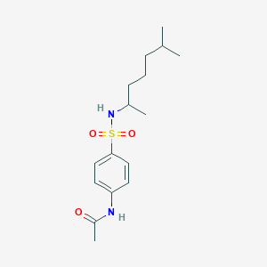 molecular formula C16H26N2O3S B3975443 N-[4-[[(1,5-dimethylhexyl)amino]sulfonyl]phenyl]acetamide CAS No. 294885-57-7