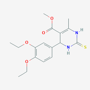 molecular formula C17H22N2O4S B3975489 Methyl 6-(3,4-diethoxyphenyl)-4-methyl-2-sulfanyl-1,6-dihydropyrimidine-5-carboxylate 