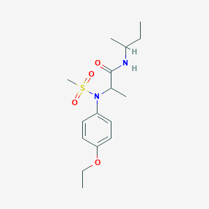 molecular formula C16H26N2O4S B3975509 N-butan-2-yl-N~2~-(4-ethoxyphenyl)-N~2~-(methylsulfonyl)alaninamide 