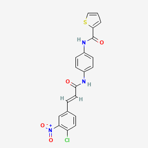 molecular formula C20H14ClN3O4S B3975606 N-(4-{[(2E)-3-(4-chloro-3-nitrophenyl)prop-2-enoyl]amino}phenyl)thiophene-2-carboxamide 