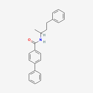 molecular formula C23H23NO B3975614 N-(4-phenylbutan-2-yl)biphenyl-4-carboxamide 