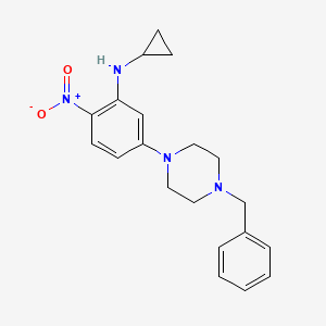 molecular formula C20H24N4O2 B3975706 N-[5-(4-BENZYLPIPERAZINO)-2-NITROPHENYL]-N-CYCLOPROPYLAMINE 