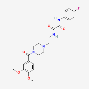 molecular formula C23H27FN4O5 B3975734 N-{2-[4-(3,4-DIMETHOXYBENZOYL)PIPERAZIN-1-YL]ETHYL}-N'-(4-FLUOROPHENYL)ETHANEDIAMIDE 
