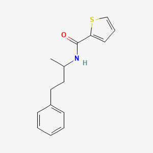 molecular formula C15H17NOS B3975779 N-(4-phenylbutan-2-yl)thiophene-2-carboxamide 