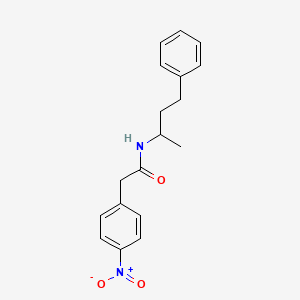 molecular formula C18H20N2O3 B3975830 2-(4-nitrophenyl)-N-(4-phenylbutan-2-yl)acetamide 