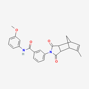molecular formula C24H22N2O4 B3975863 N-(3-methoxyphenyl)-3-(8-methyl-3,5-dioxo-4-azatricyclo[5.2.1.02,6]dec-8-en-4-yl)benzamide 