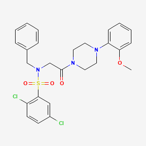 molecular formula C26H27Cl2N3O4S B3975894 N-benzyl-2,5-dichloro-N-[2-[4-(2-methoxyphenyl)piperazin-1-yl]-2-oxoethyl]benzenesulfonamide 