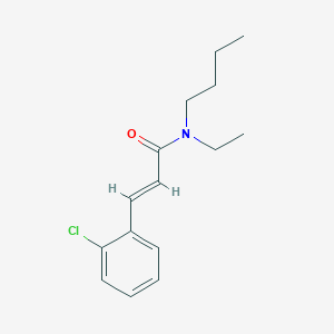 molecular formula C15H20ClNO B3975914 N-butyl-3-(2-chlorophenyl)-N-ethylacrylamide 