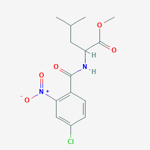 molecular formula C14H17ClN2O5 B3975947 methyl N-(4-chloro-2-nitrobenzoyl)leucinate 