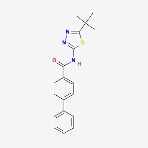 molecular formula C19H19N3OS B3975960 N-(5-tert-butyl-1,3,4-thiadiazol-2-yl)biphenyl-4-carboxamide 