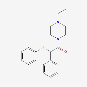 molecular formula C20H24N2OS B3976006 1-(4-Ethylpiperazin-1-yl)-2-phenyl-2-(phenylsulfanyl)ethanone 