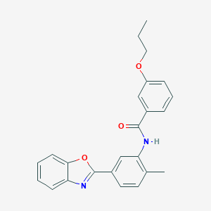 molecular formula C24H22N2O3 B397605 N-[5-(1,3-benzoxazol-2-yl)-2-methylphenyl]-3-propoxybenzamide 