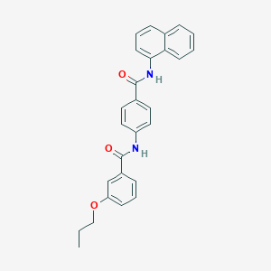 molecular formula C27H24N2O3 B397607 N-{4-[(NAPHTHALEN-1-YL)CARBAMOYL]PHENYL}-3-PROPOXYBENZAMIDE 