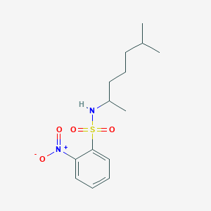 molecular formula C14H22N2O4S B3976116 N-(6-methylheptan-2-yl)-2-nitrobenzenesulfonamide 